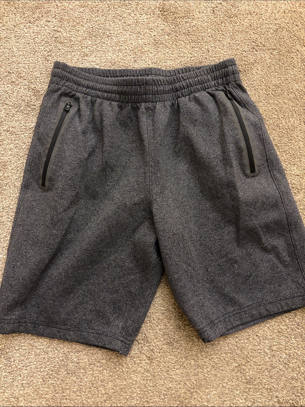 Old Navy Charcoal Gray Athletic Zip-Front Shorts